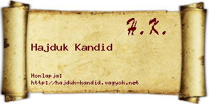 Hajduk Kandid névjegykártya